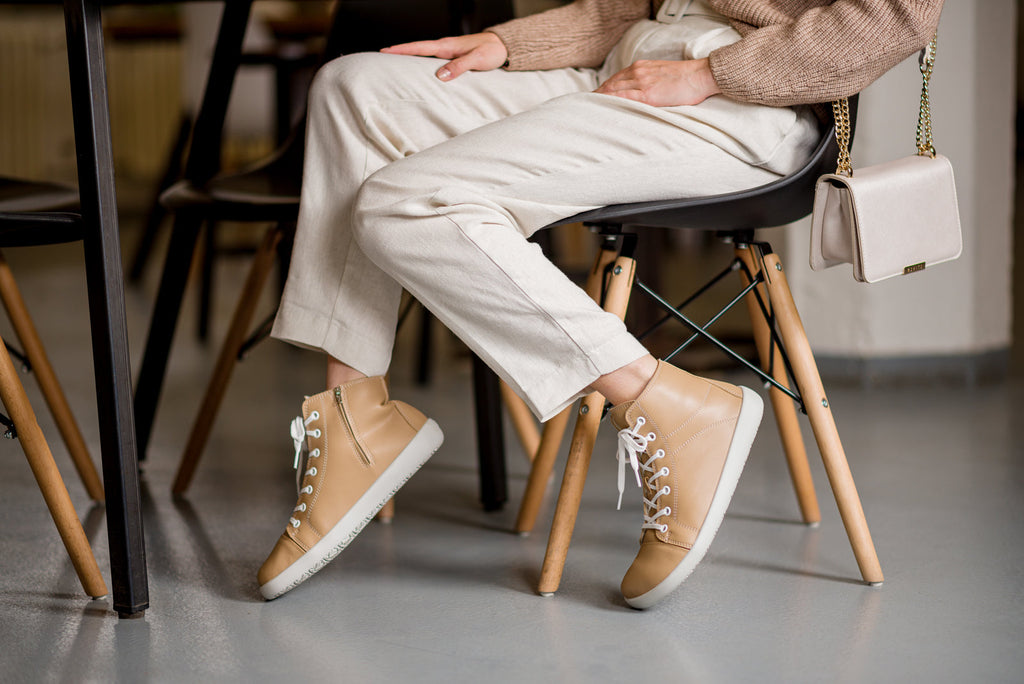 winter barefoot sneakers Tara Winter 2.0 beige