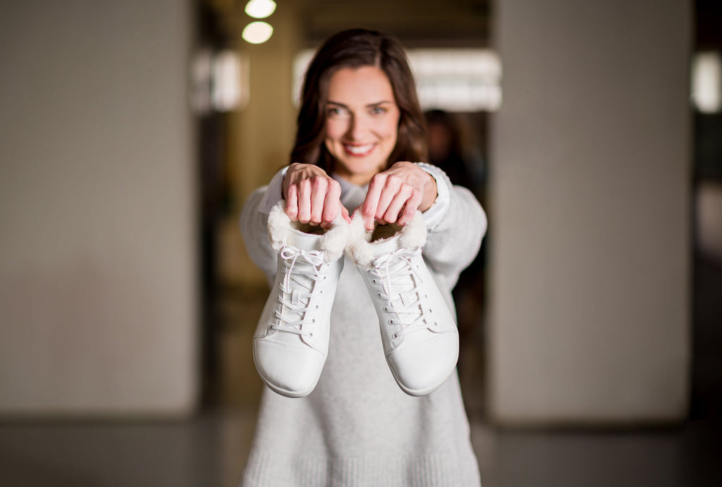 winter barefoot sneakers Tara Winter 2.0 white