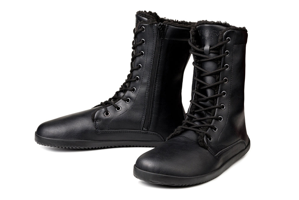 Jaya Winter Comfort Zip-up Boots – All Black