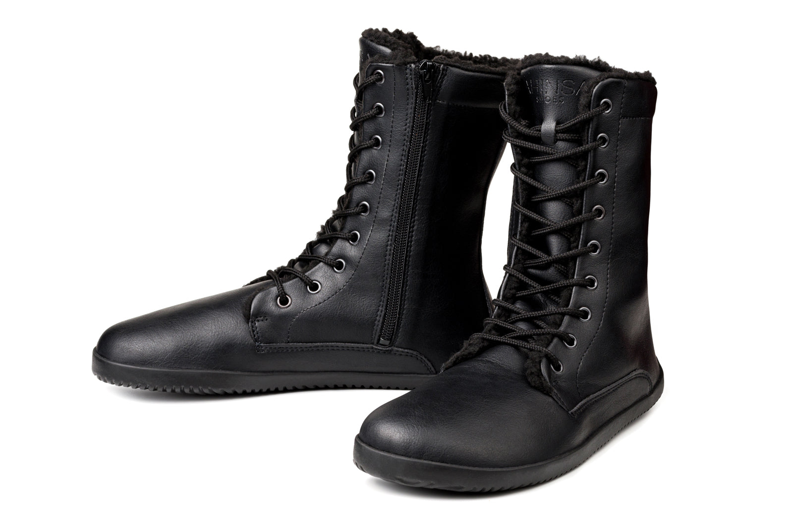 Jaya Winter Comfort Zip-up Boots – All Black