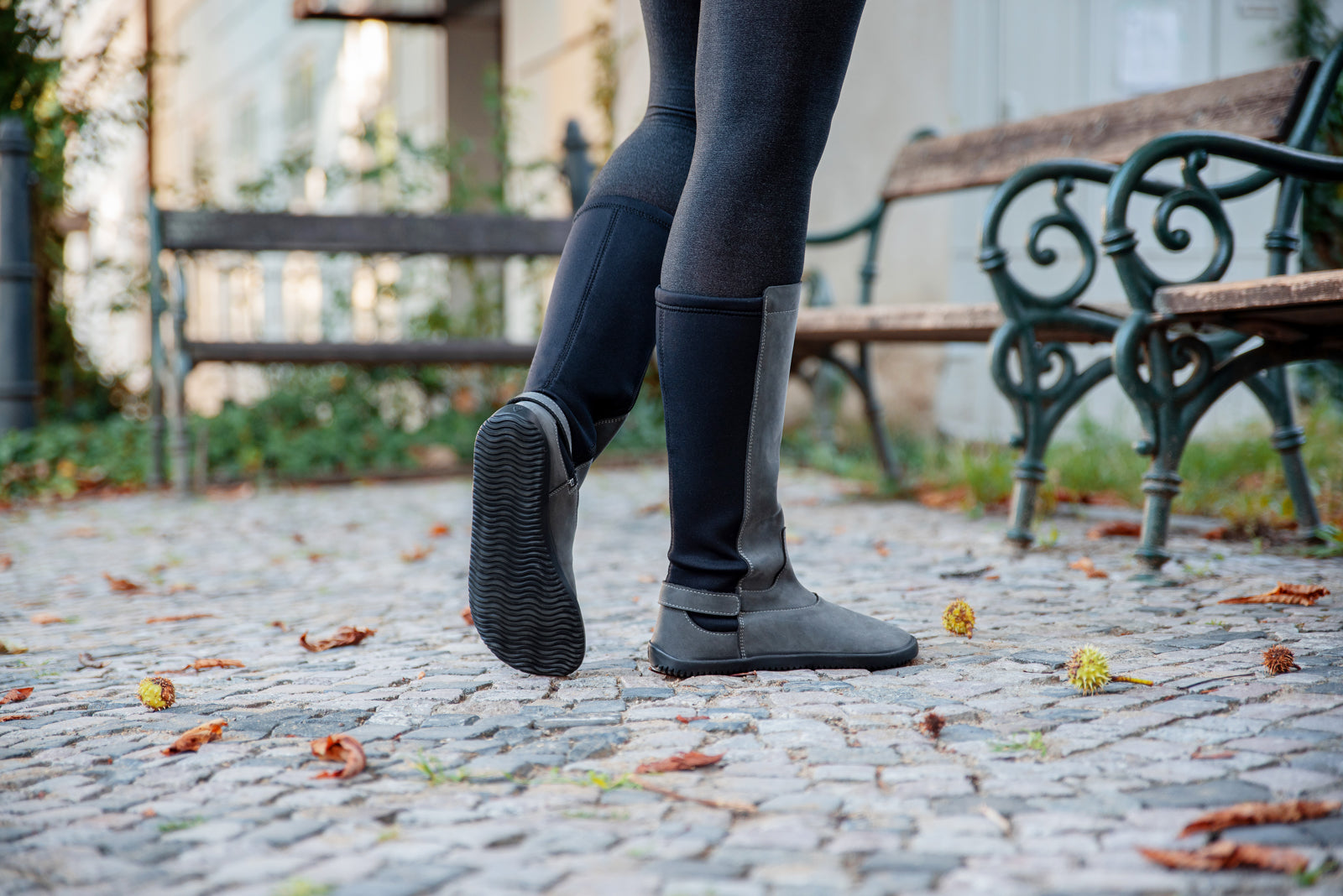 Barefoot Tall Boots – Grey Nubuck