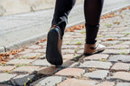 barefoot brown mid-calf boots