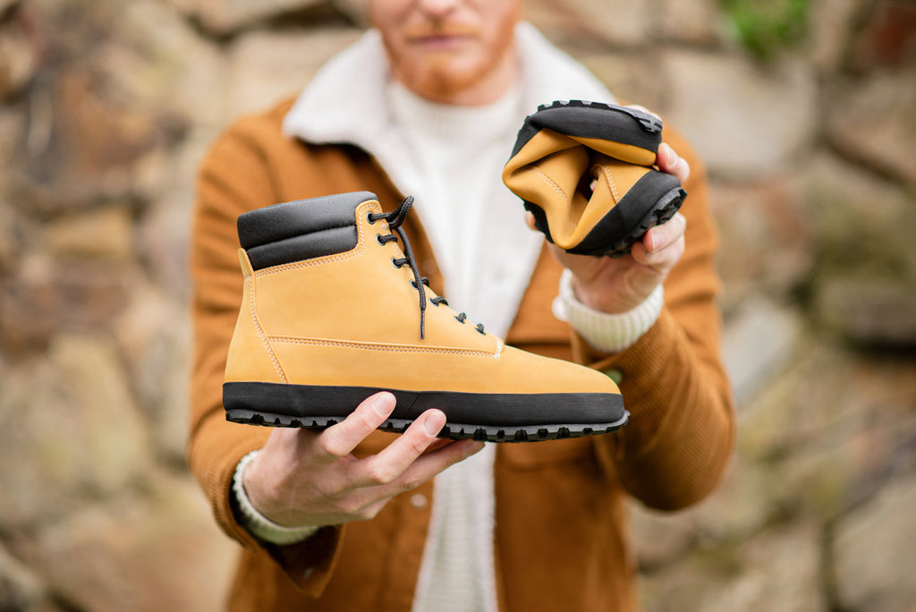barefoot shoes Shuma Nature mustard nubuck
