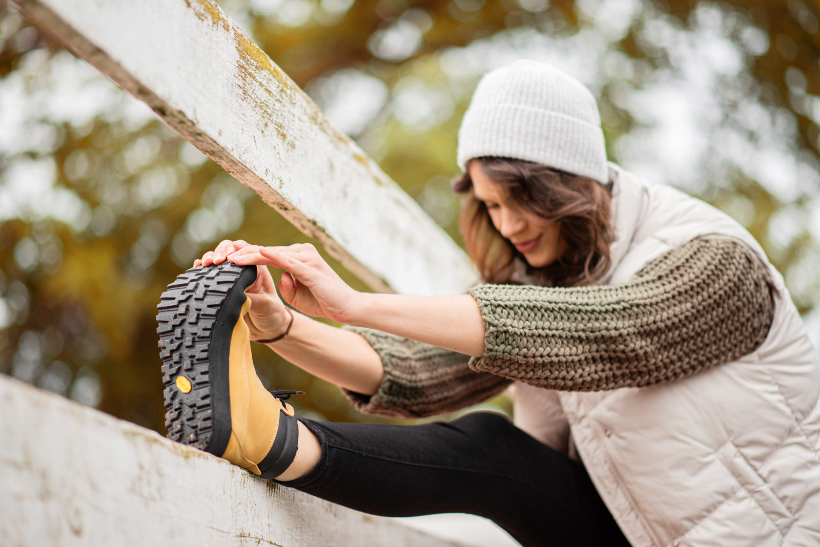 winter barefoot boots Shuma Winter mustard nubuck