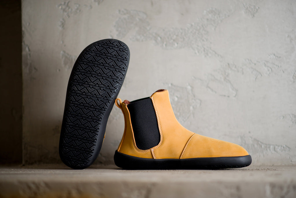 barefoot shoes Chelsea 2.0 mustard nubuck