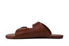 barefoot slip-on sandals brown