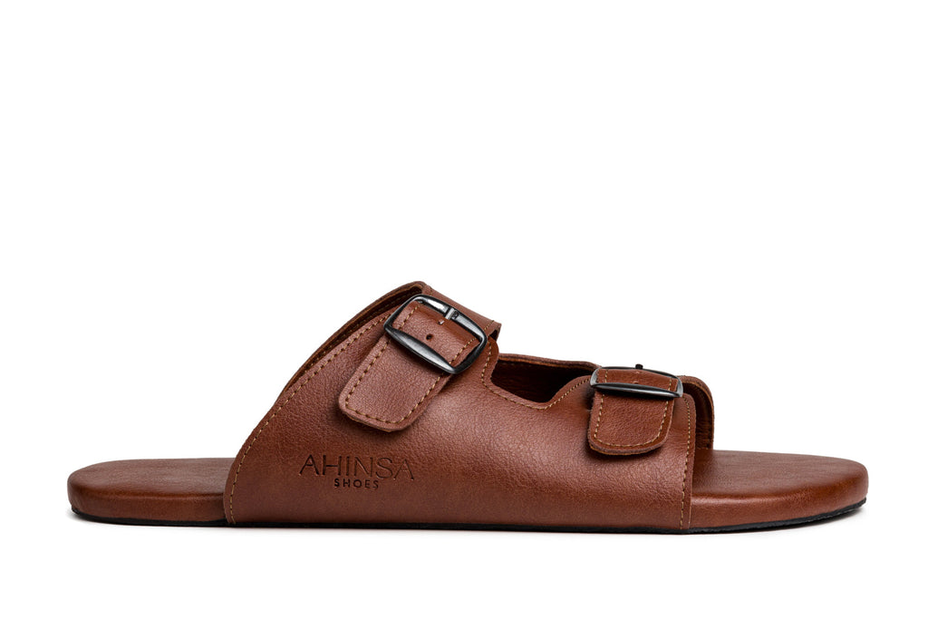 barefoot slip-on sandals brown