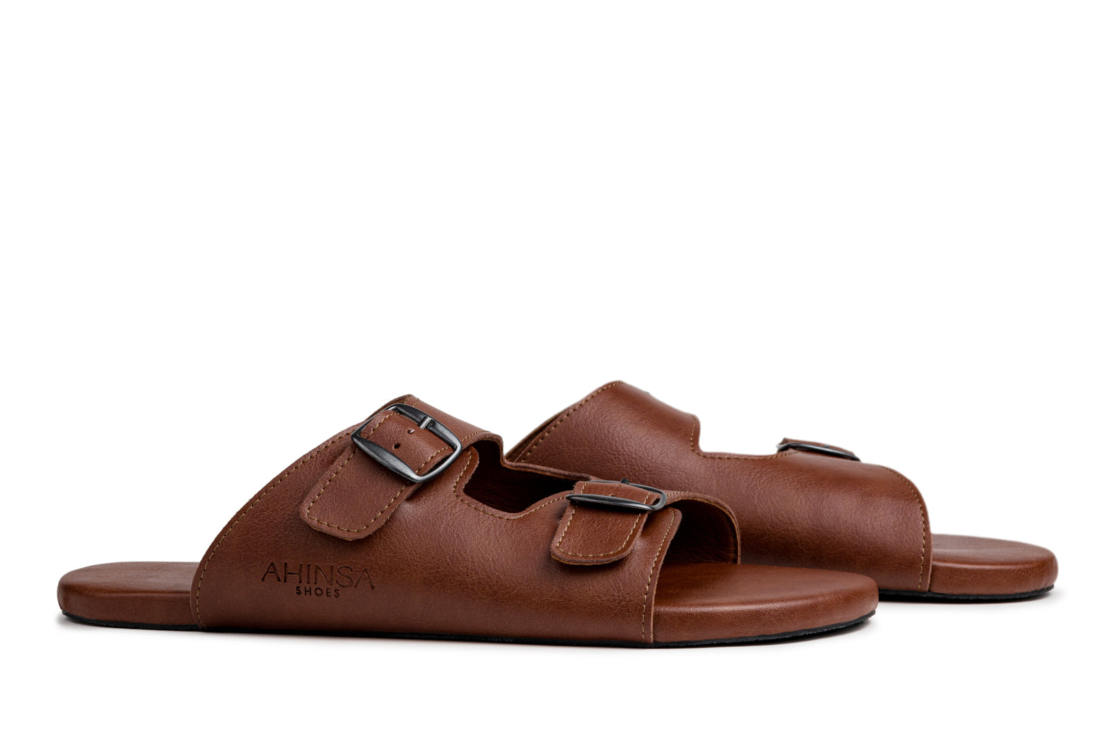 Comfort slip-on sandals brown