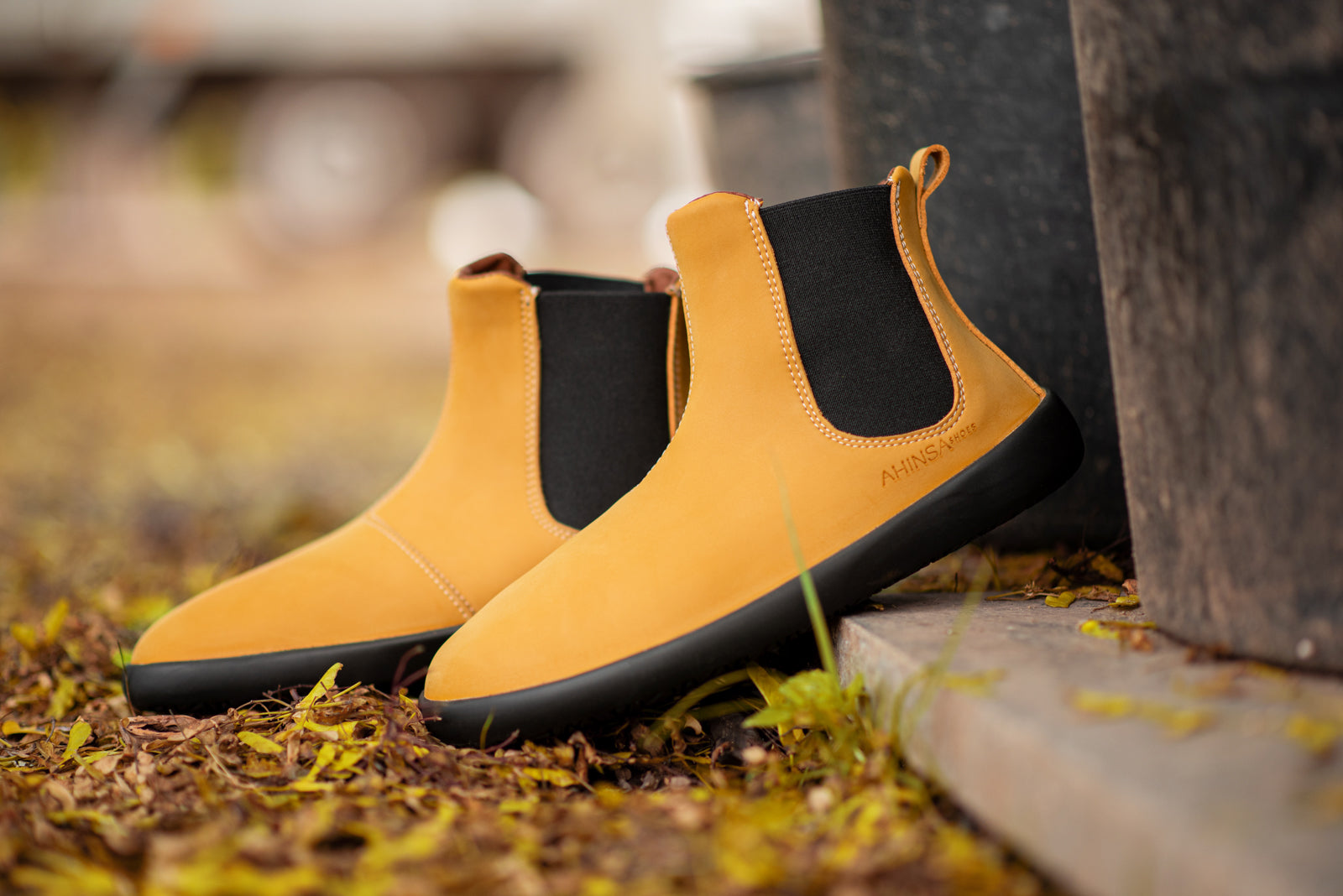 barefoot shoes Chelsea 2.0 mustard nubuck