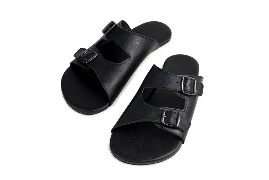 barefoot slip-on sandals black