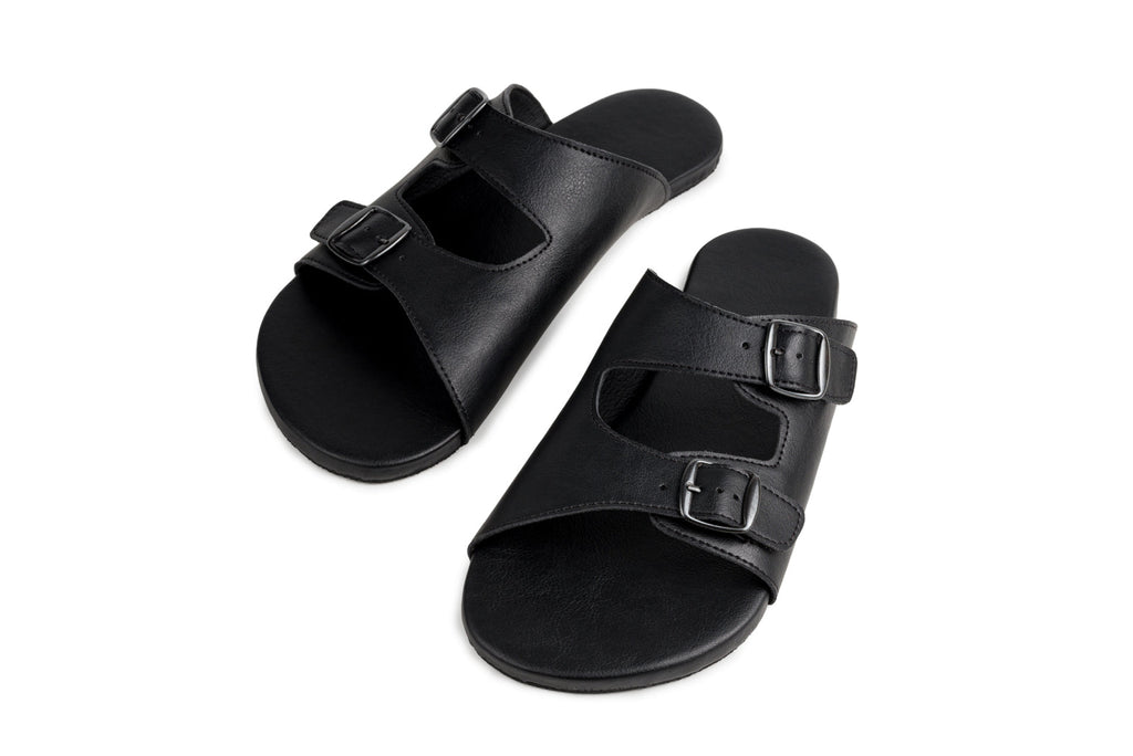 Comfort slip-on sandals black