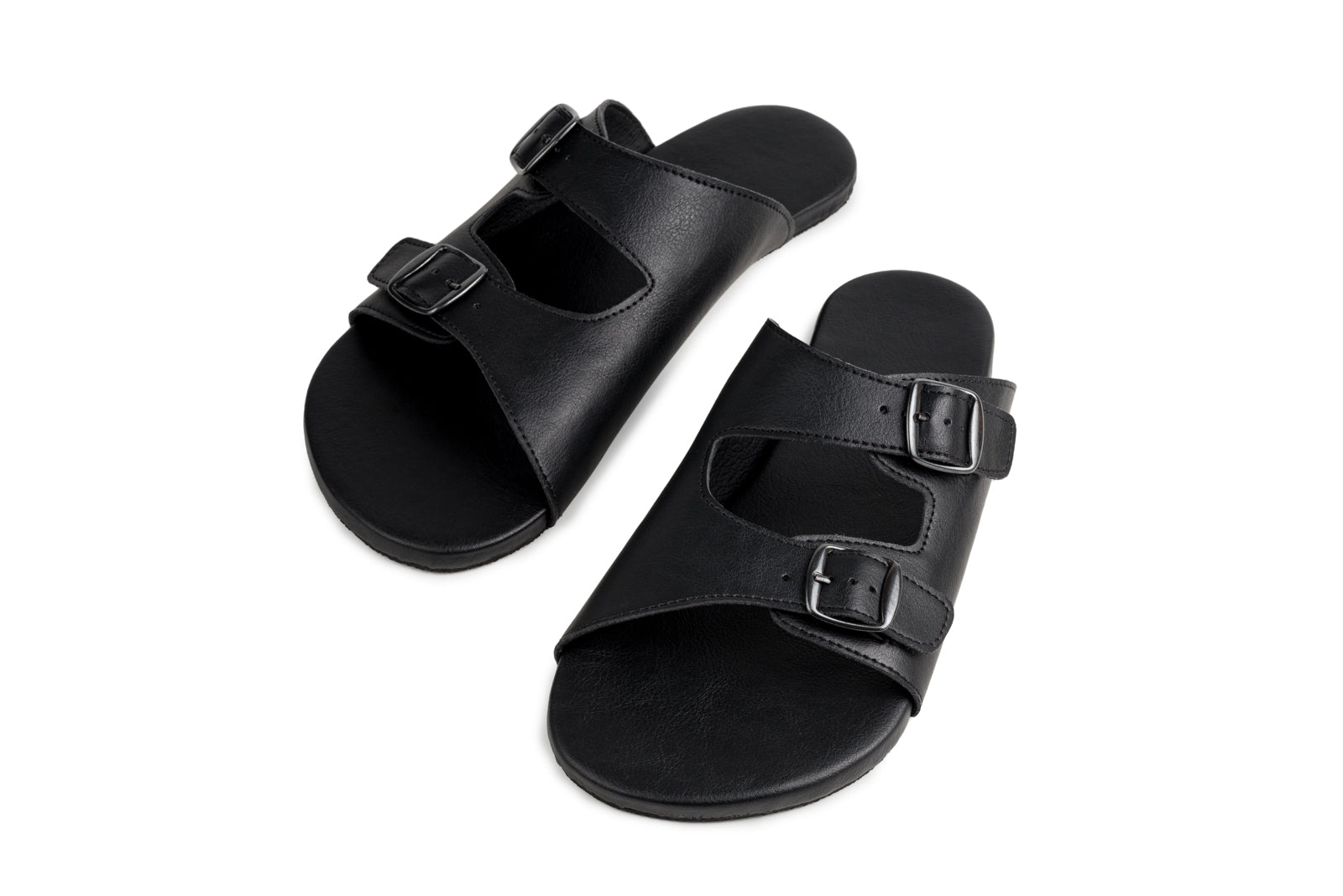 Comfort slip-on sandals black