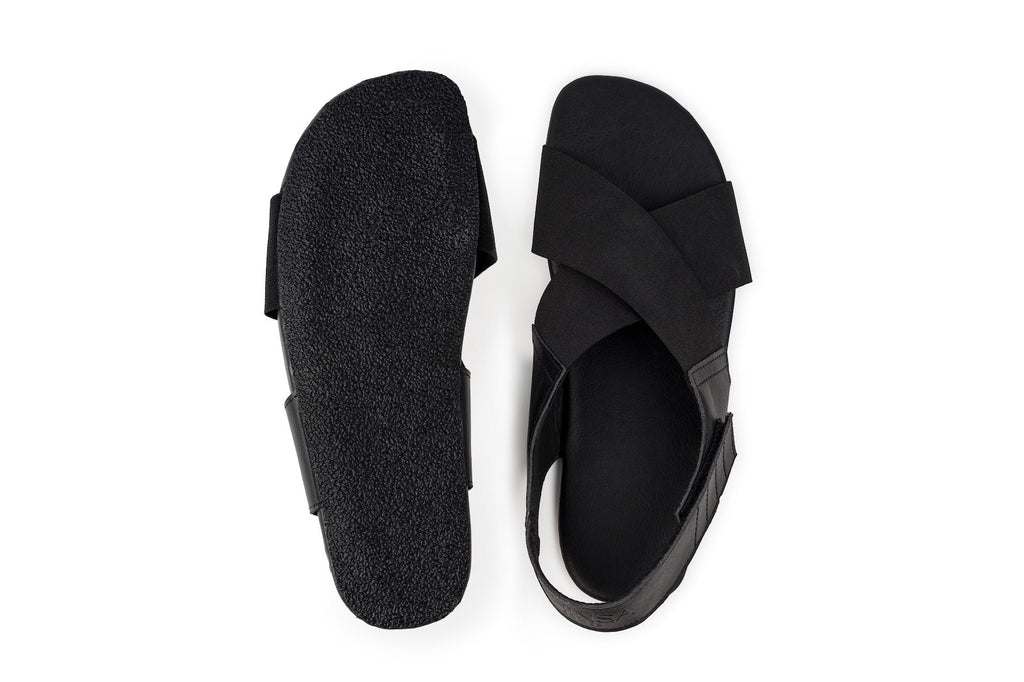 Suna barefoot sandals black