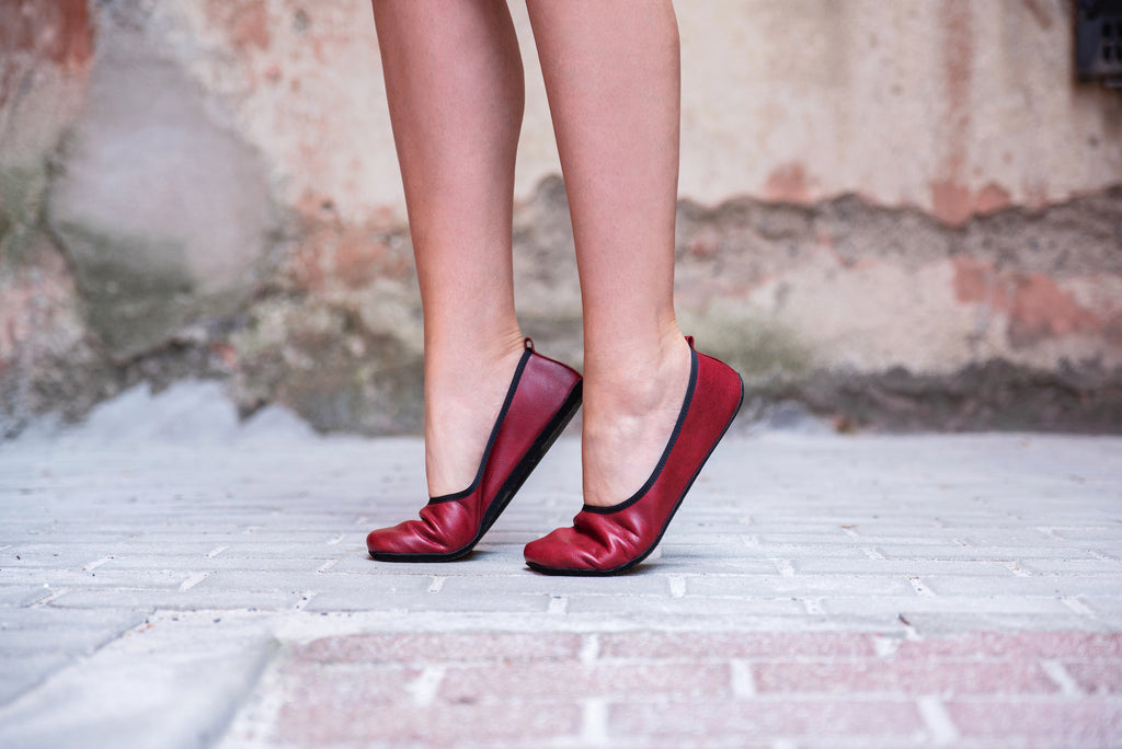Ananda Narrow Barefoot Dress shoes - Burgundy