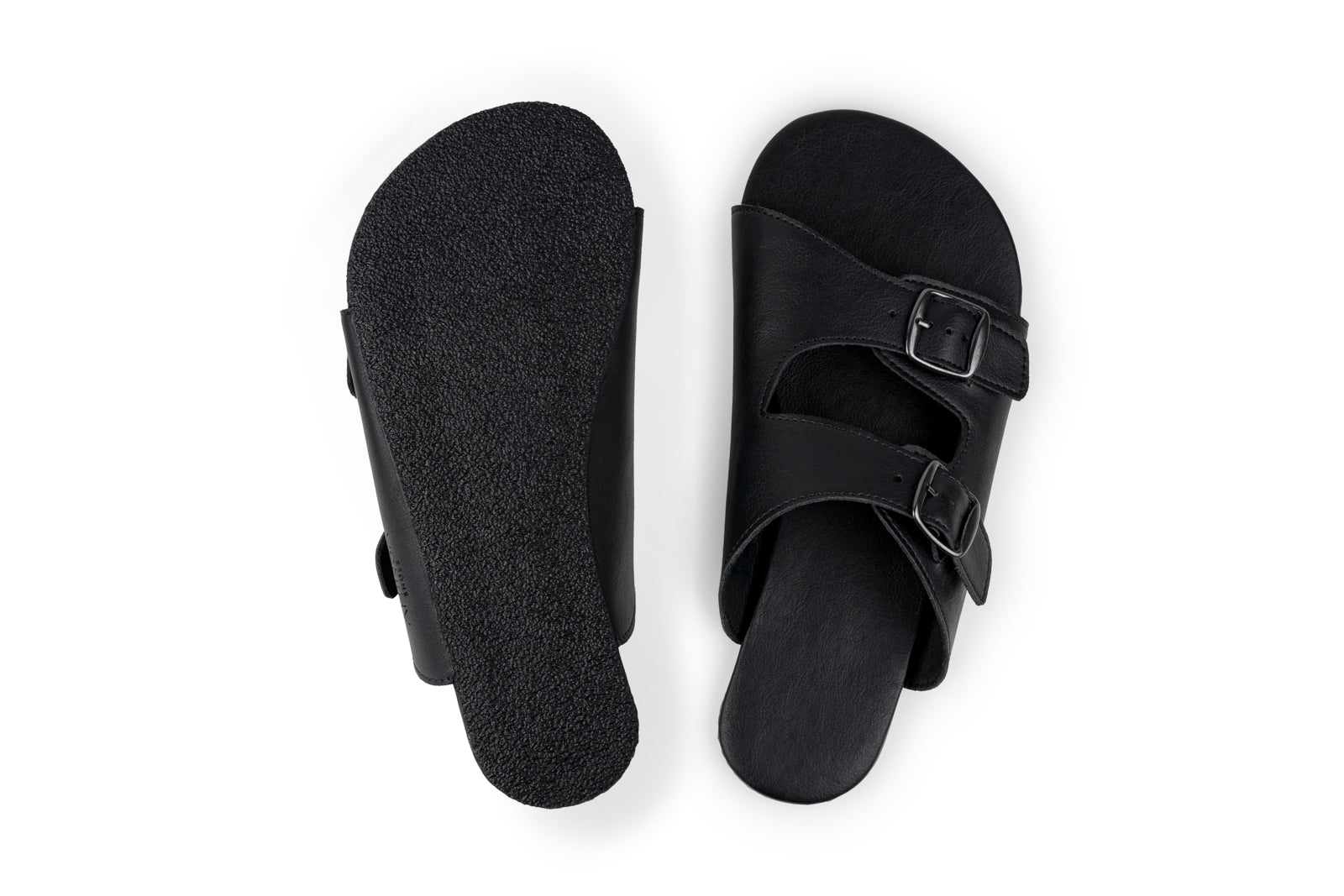 Comfort slip-on sandals black