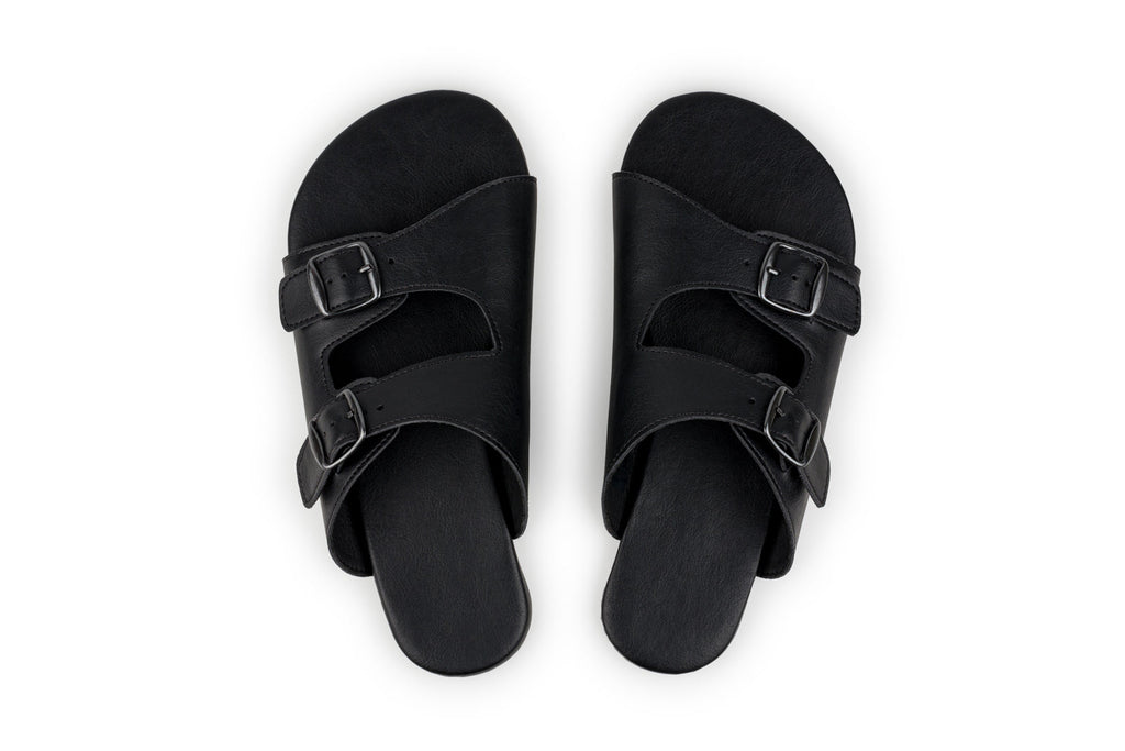 Comfort slip-on sandals black