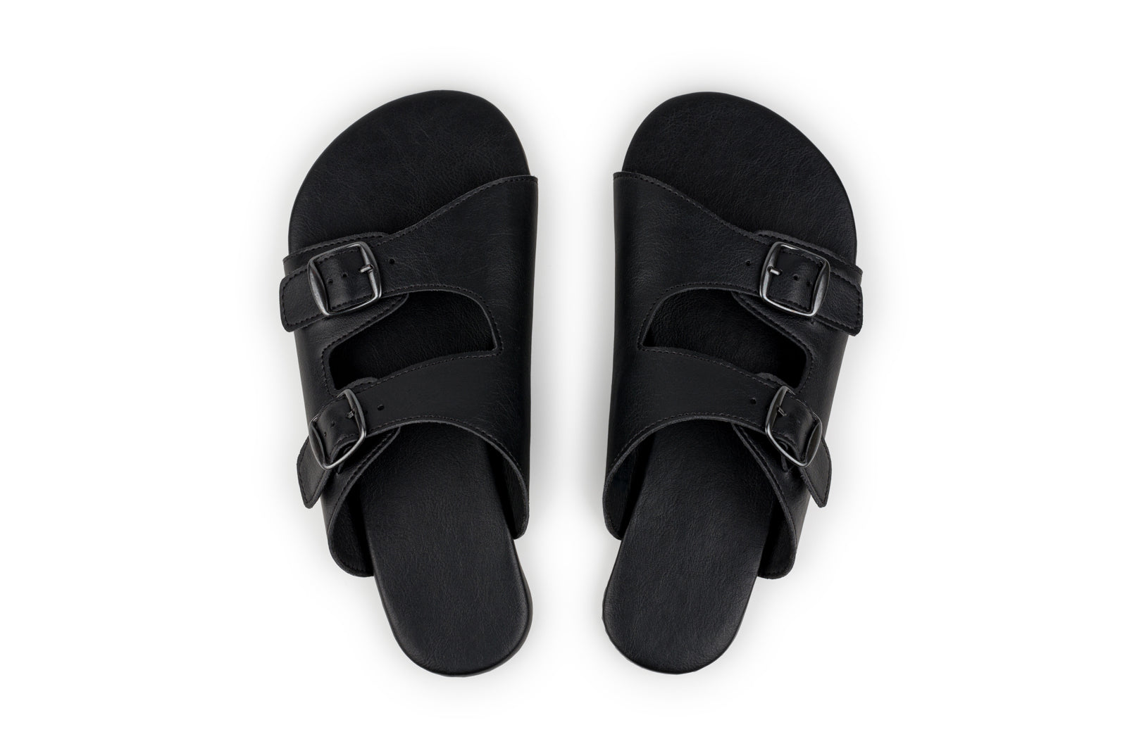 Comfort slip-on sandals black