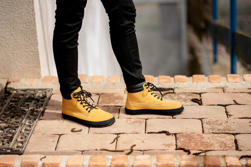 barefoot shoes Shuma Nature mustard nubuck