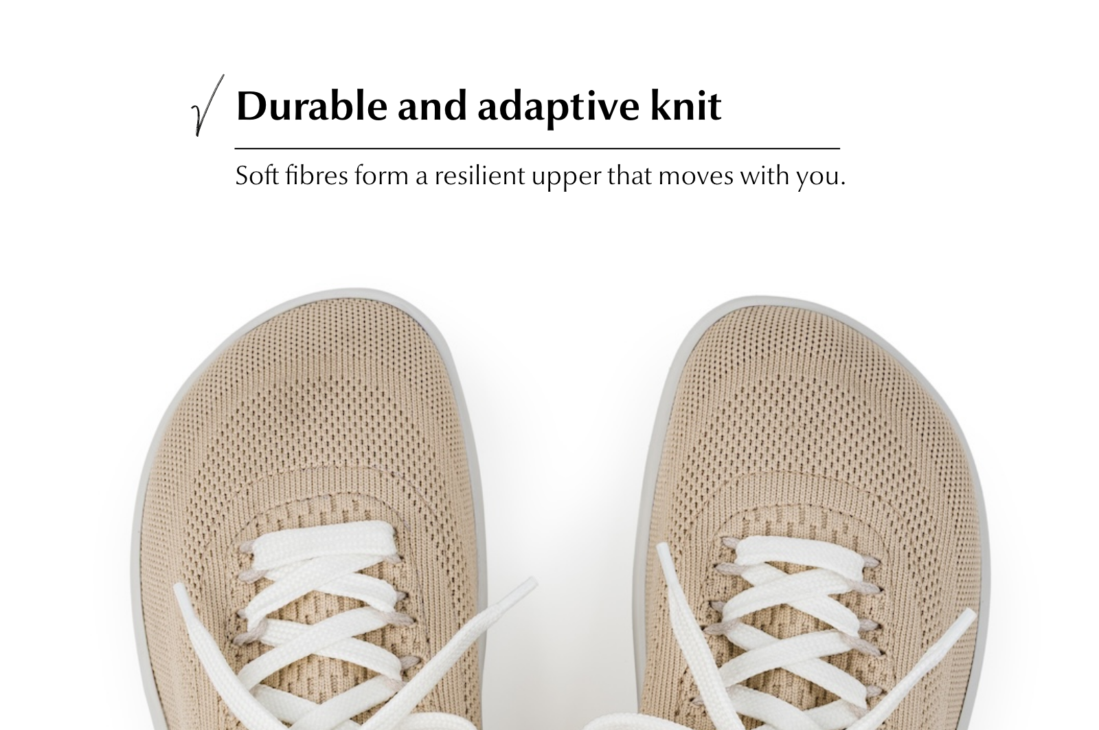 Barefoot Knit Sneakers Softy Beige