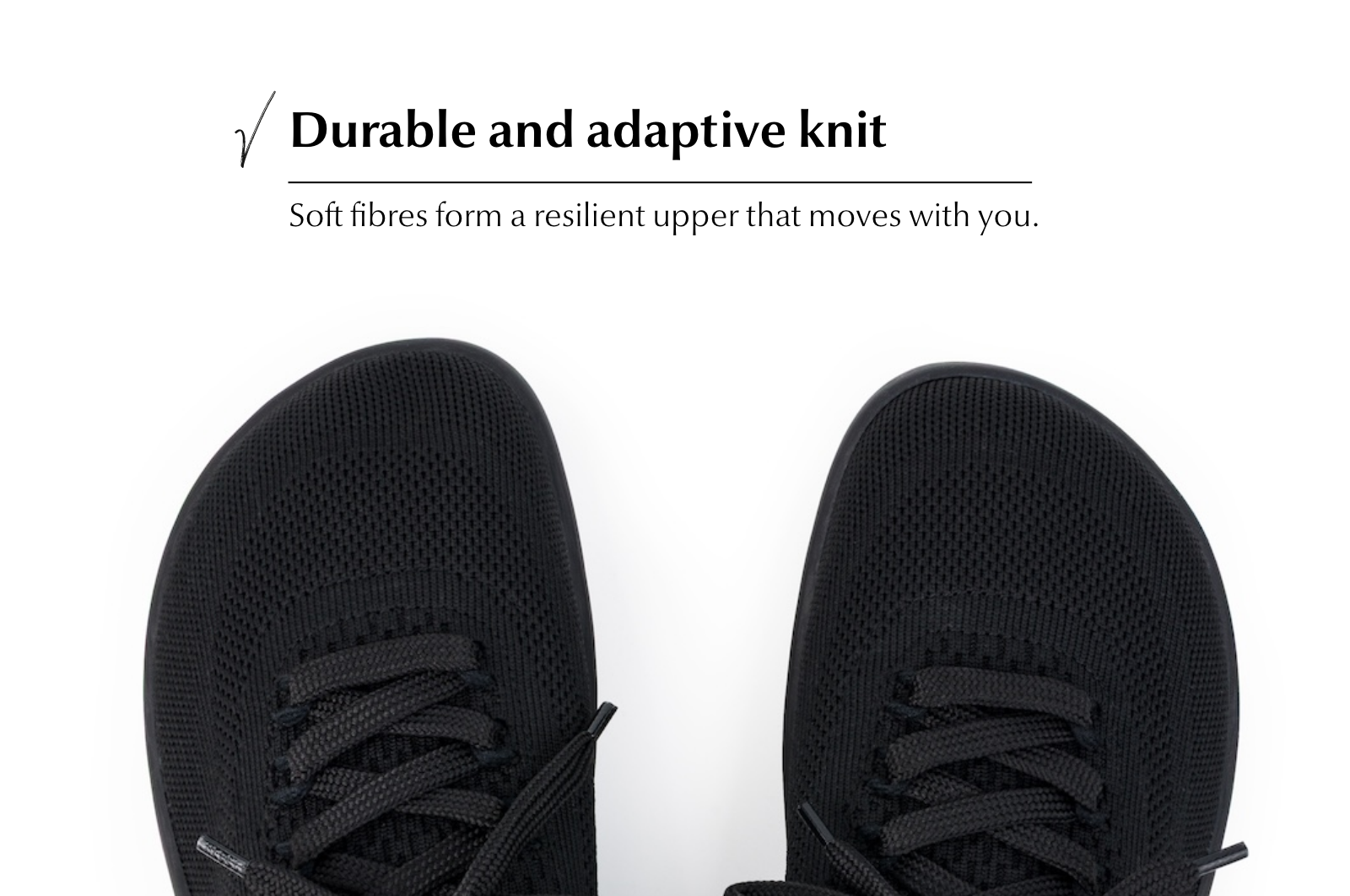 Barefoot Knit Sneakers Softy Black