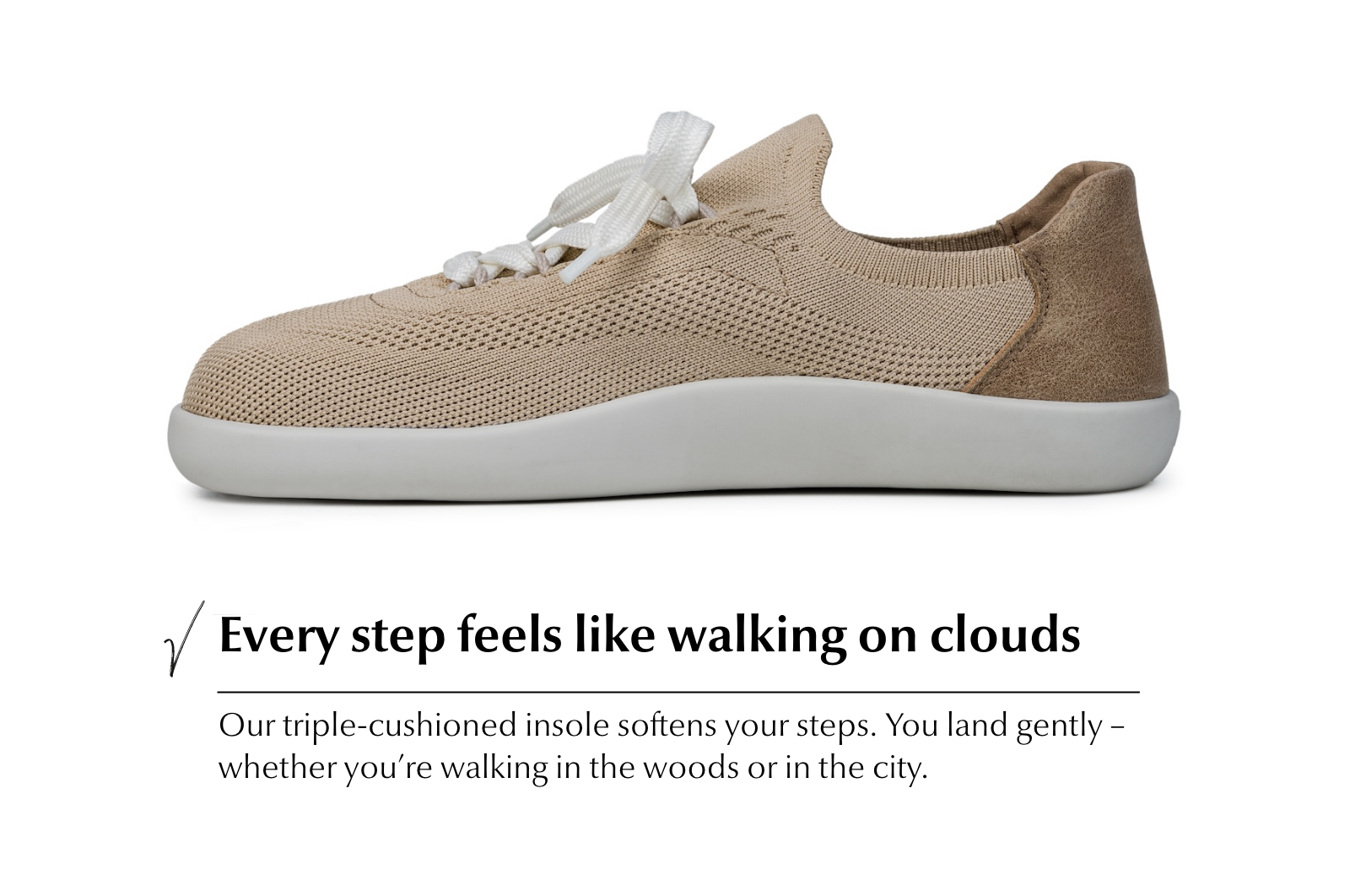 Comfort Knit Sneakers Softy Beige