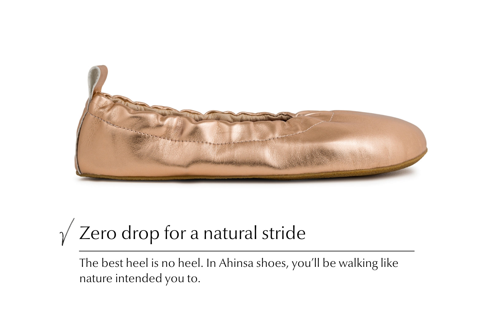 Barefoot dress shoes Chic rosegold