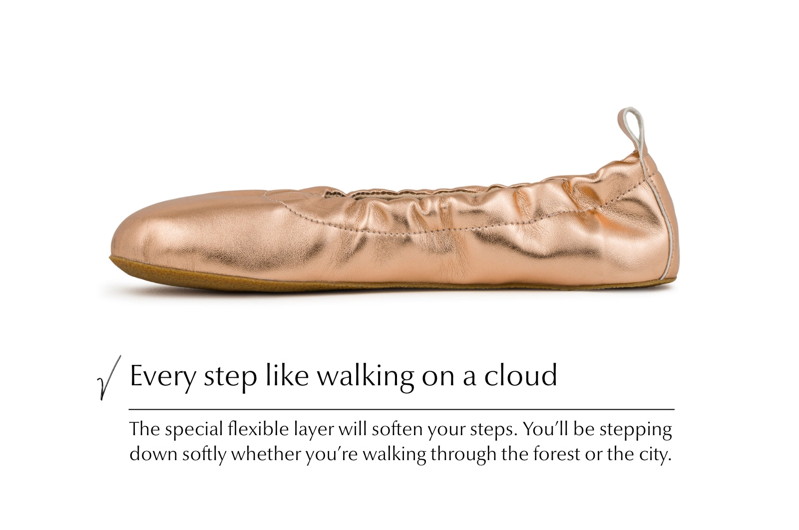 Comfort dress shoes Chic rosegold