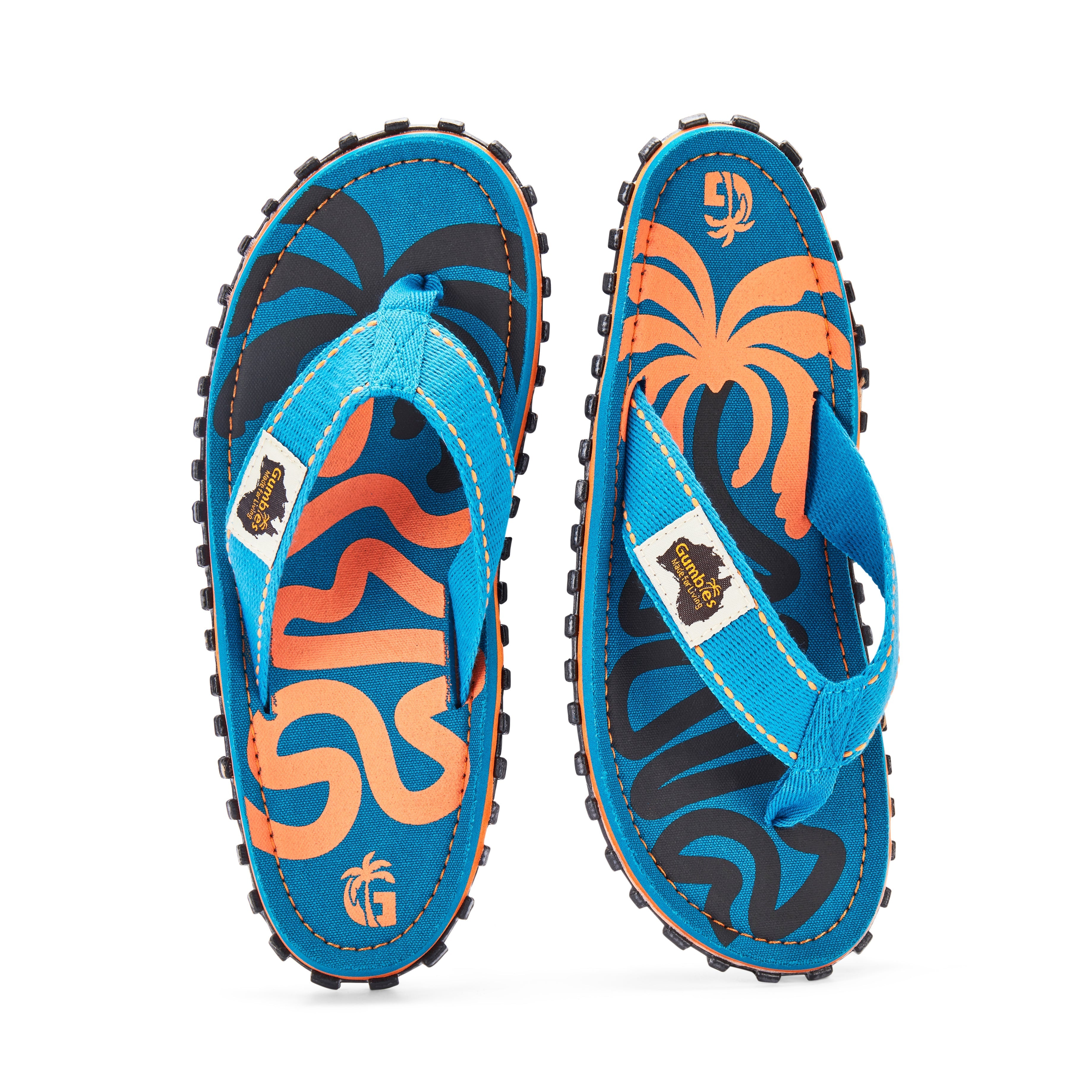 Islander Flip-Flops - Blue Palmetto