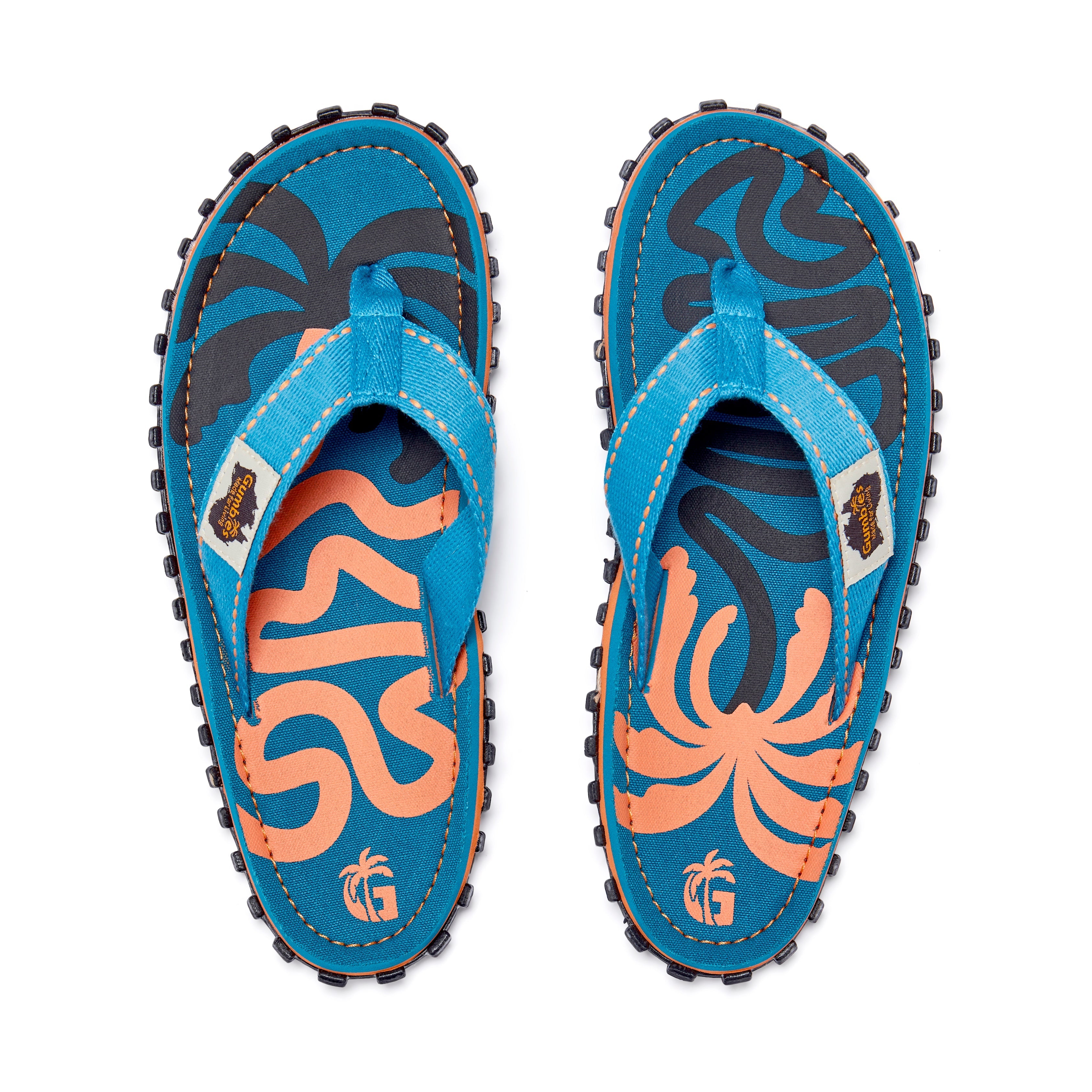 Islander Flip-Flops - Blue Palmetto