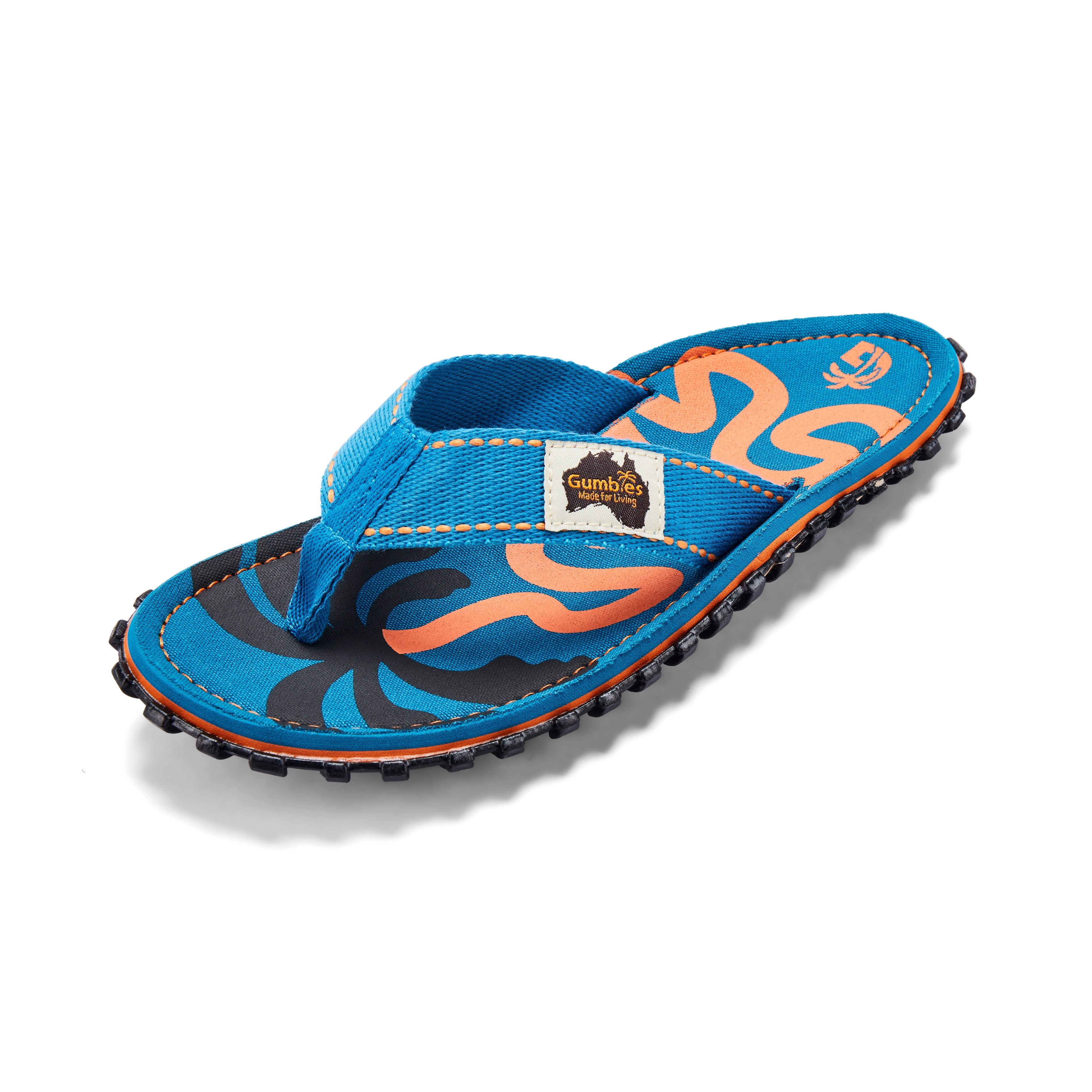 Islander Flip-Flops - Blue Palmetto