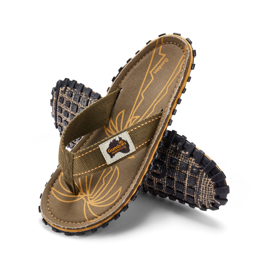 Islander Flip-Flops - Palm Leaf Khaki