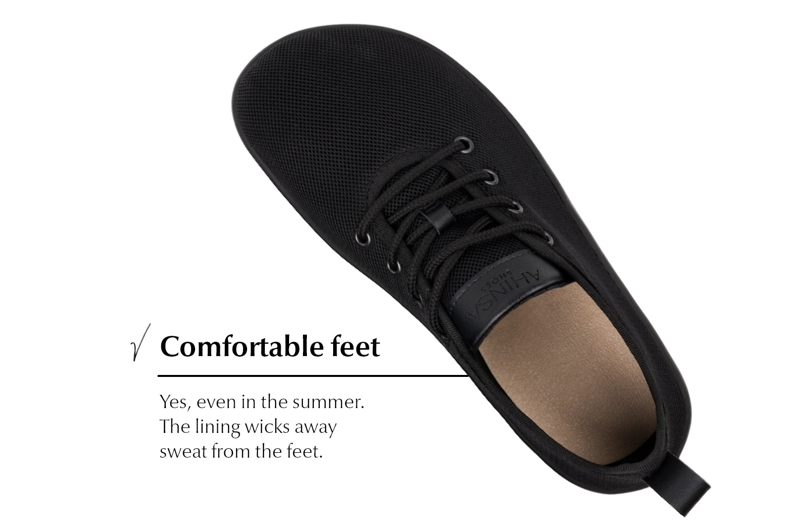 Flow black barefoot sneakers