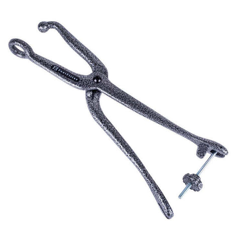 Cast iron FootFitter bunion stretcher with adjustable screw and textured finish.