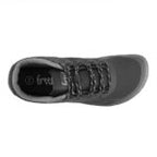 Top view of a Freet Flex sneaker in blue and mid-blue with black laces and cushioned collar.