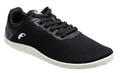 Black lightweight slip-on sneaker with white sole and breathable mesh upper.