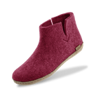 Boot with leather sole - Cranberry