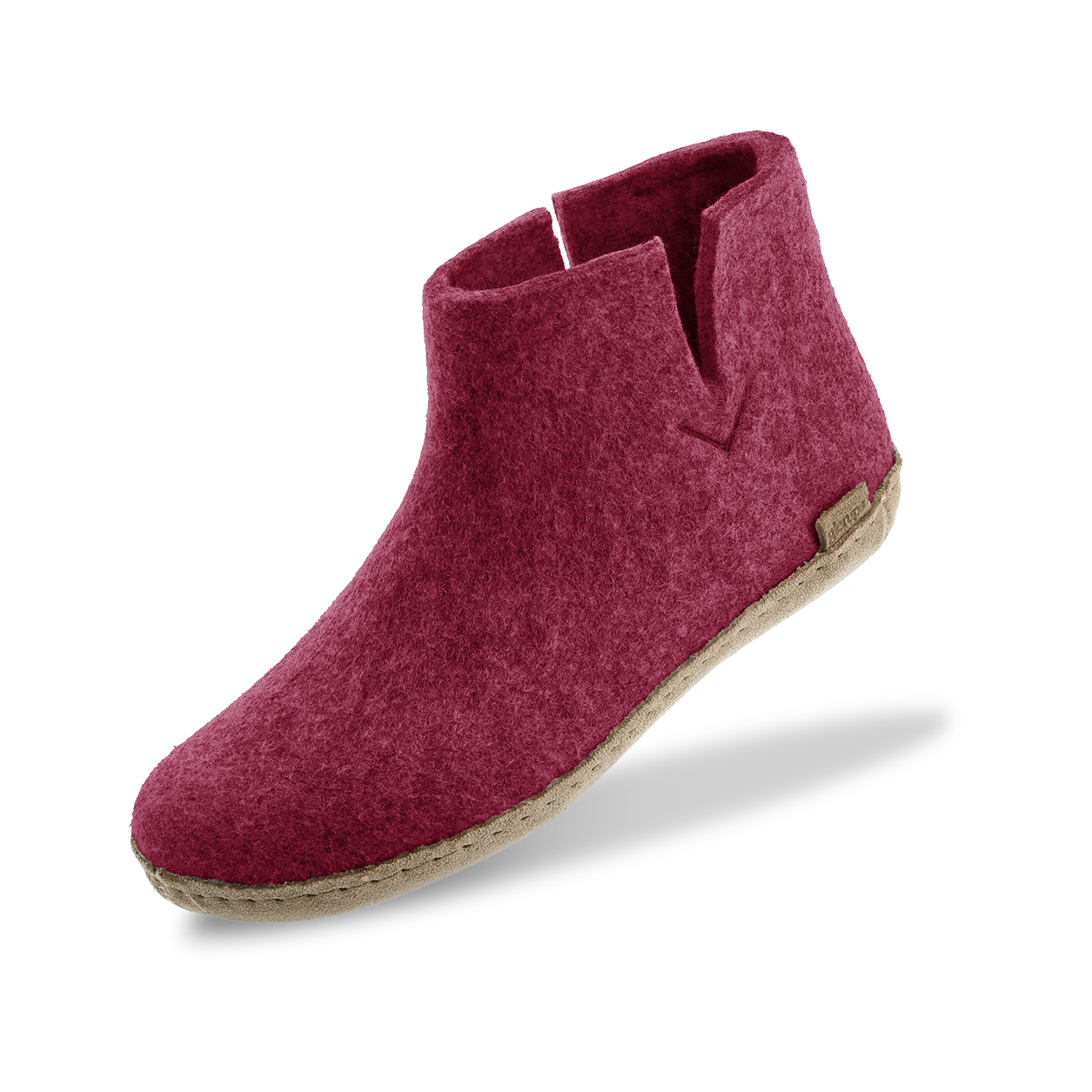 Boot with leather sole - Cranberry