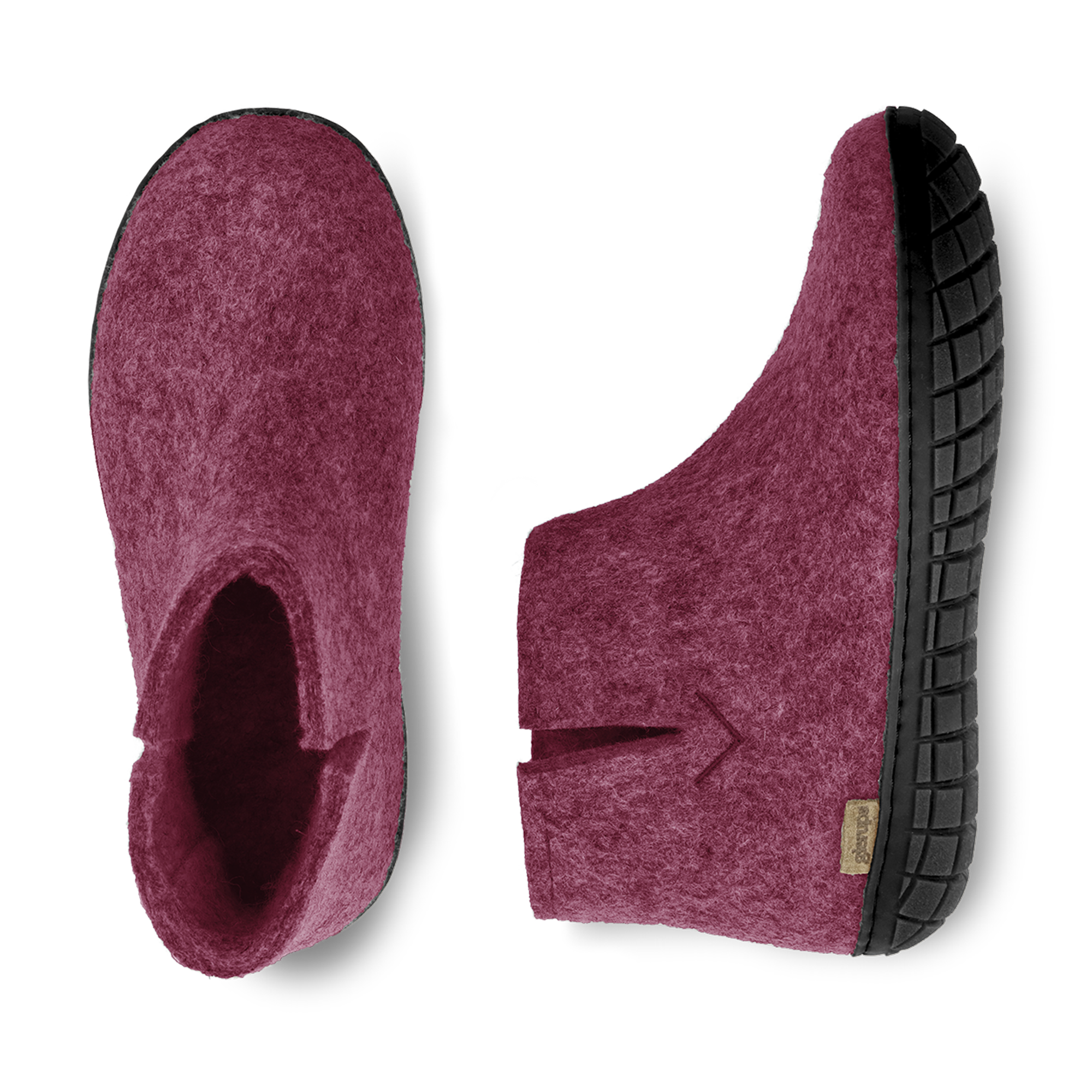 Boot with natural rubber sole - black - Cranberry