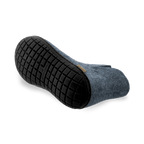 Boot with natural rubber sole - black - Denim