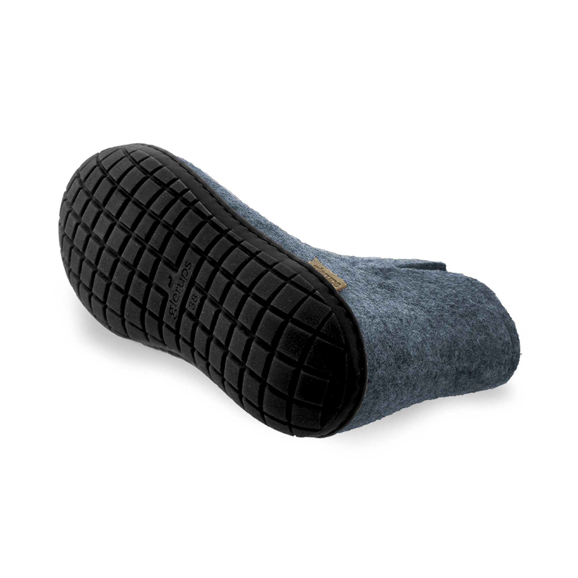 Boot with natural rubber sole - black - Denim