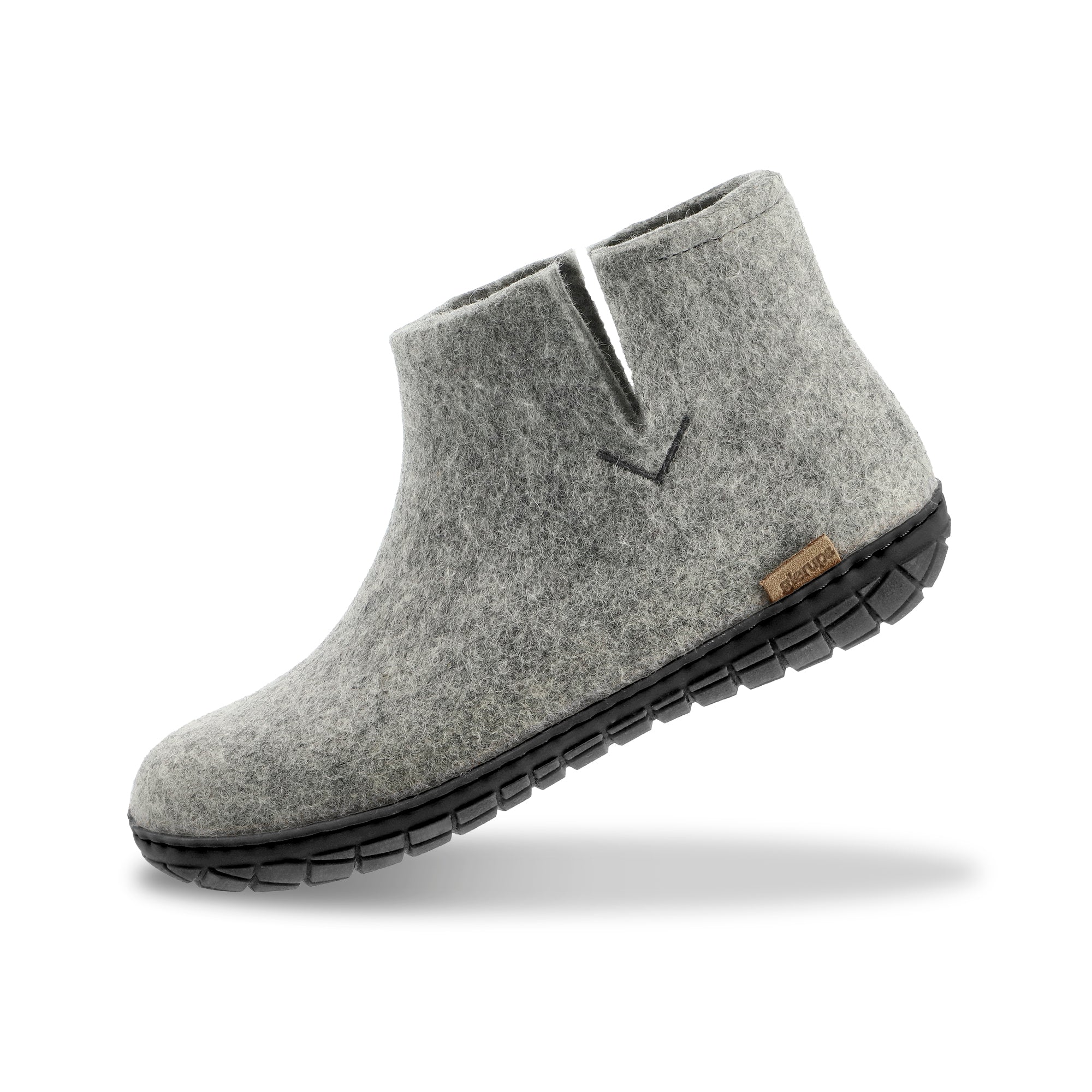 Boot with natural rubber sole - black - Grey