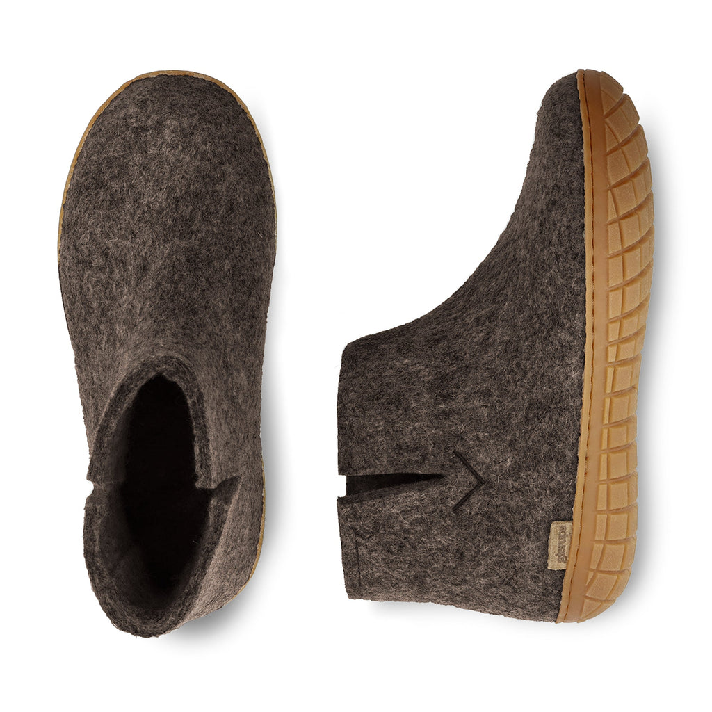 Boot with natural rubber sole - honey - Chestnut
