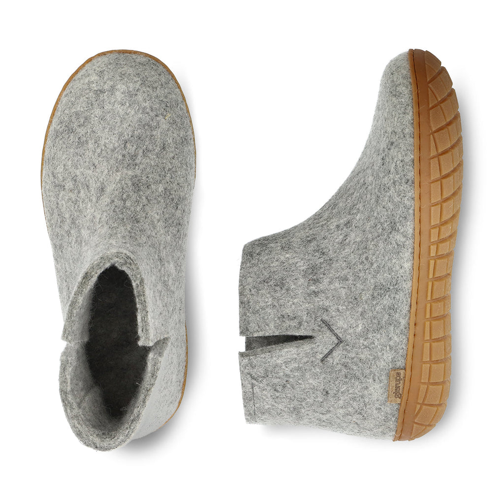 Boot with natural rubber sole - honey - Grey