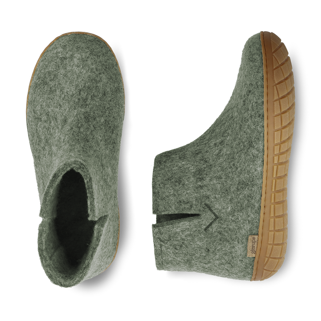 Boot with natural rubber sole - honey - Moss