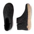Boot with leather sole - Charcoal