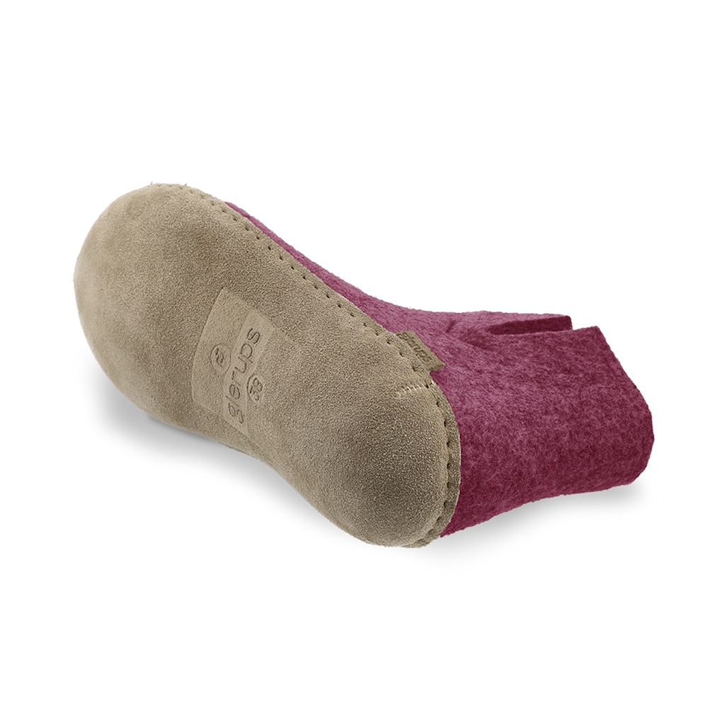 Boot with leather sole - Cranberry