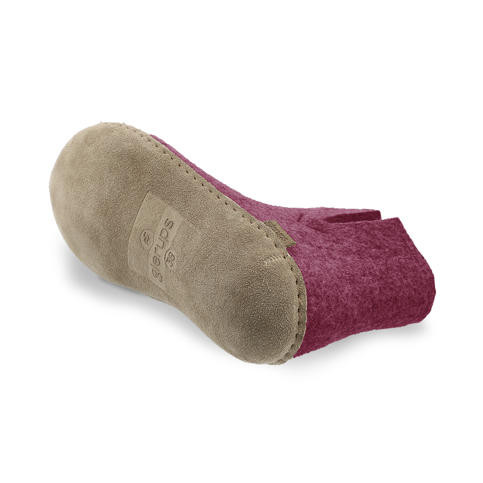 Boot with leather sole - Cranberry