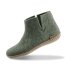Boot with leather sole - Moss