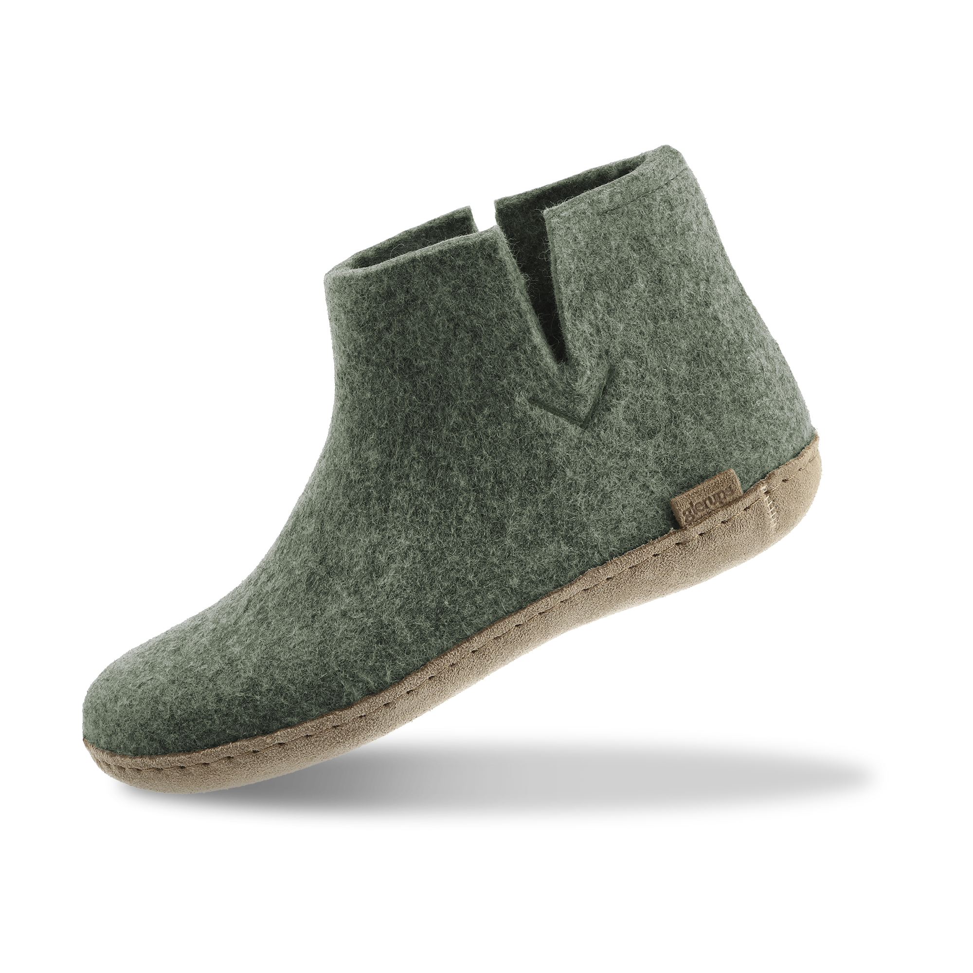 Boot with leather sole - Moss