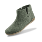 Boot with leather sole - Moss